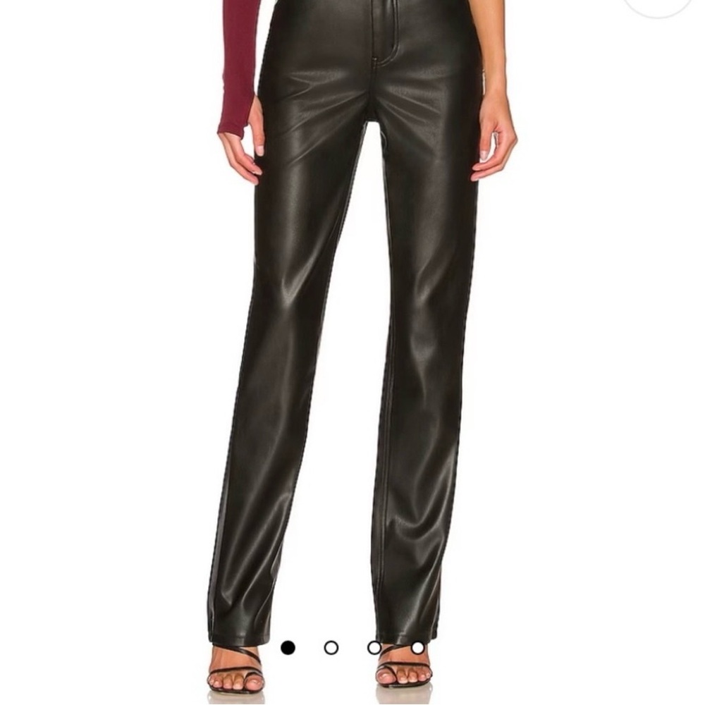 AFRM Heston High Rise Straight Leg Leather Pant